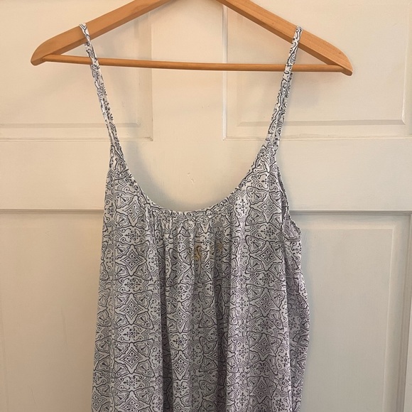 Roberta Roller Rabbit 100% Cotton Geometric Blue Maxi Dress - Picture 3 of 7